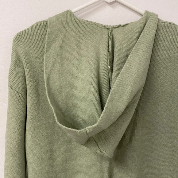 Tahari‎ Women's Sweater Hooded Pullover Soft Ribbed Green Size Small - Picture 4 of 7